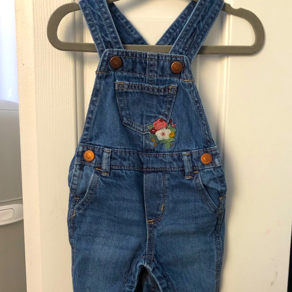 Old navy 3-6 month embroidered overalls